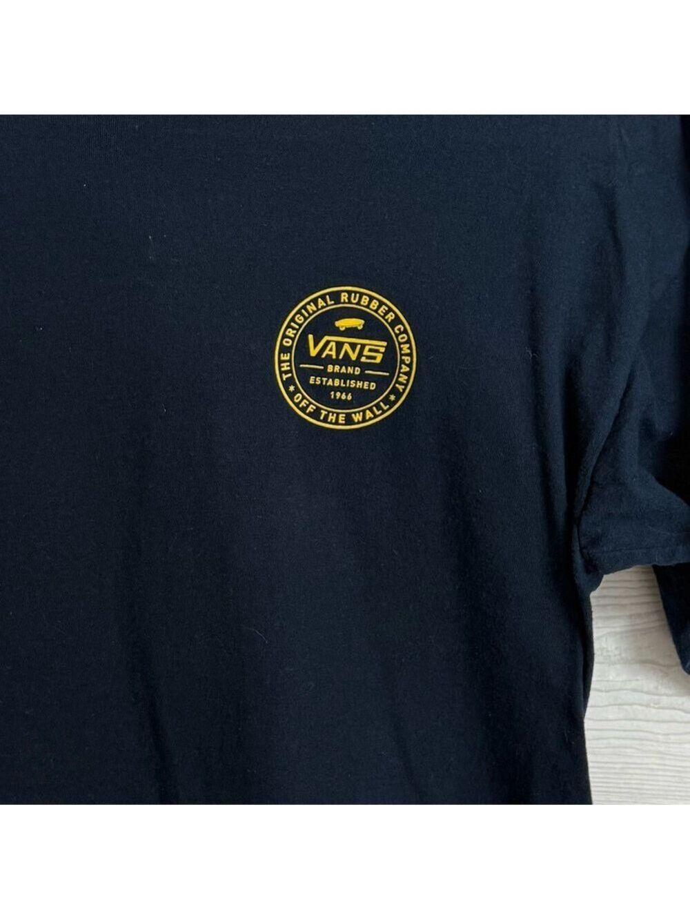 Vans Men’s Navy Blue Short Sleeve Tee Shirt with Logo. Size M - Picture 4 of 6
